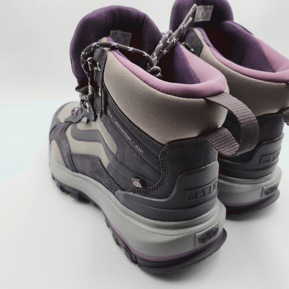Mens Size 7 Vans Hiking Boots MTE Crestline Waterproof Dark Gray Purple 500264
